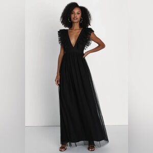 Lulu's Black Backless Dress